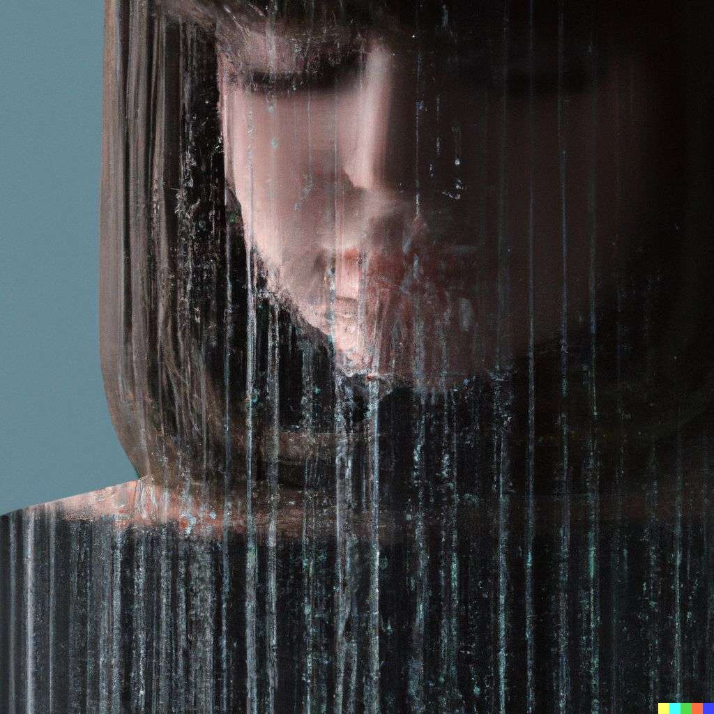 a representation of anxiety, digital art, depth effects